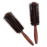 Maxbell Maxbell Bristles Wood Round Styling Hairbrush Roll Comb for Curling Straight Hair 01