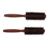 Maxbell Maxbell Bristles Wood Round Styling Hairbrush Roll Comb for Curling Straight Hair 01
