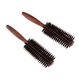 Maxbell Maxbell Bristles Wood Round Styling Hairbrush Roll Comb for Curling Straight Hair 01