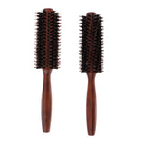 Maxbell Maxbell Bristles Wood Round Styling Hairbrush Roll Comb for Curling Straight Hair 01