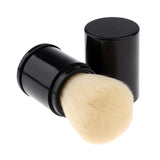 Maxbell Maxbell Retractable Kabuki Travel Foundation Brush for Blush, Bronzer & Powder White