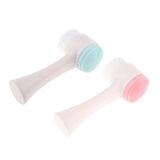 Maxbell Maxbell Double Ended Face Cleansing Brush Professional Scrubbers Exfoliator Blue