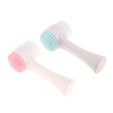 Maxbell Maxbell Double Ended Face Cleansing Brush Professional Scrubbers Exfoliator Blue