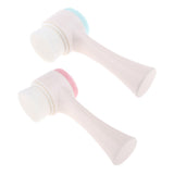 Maxbell Maxbell Double Ended Face Cleansing Brush Professional Scrubbers Exfoliator Blue