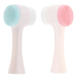 Maxbell Maxbell Double Ended Face Cleansing Brush Professional Scrubbers Exfoliator Blue