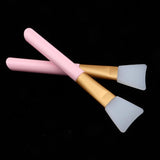Maxbell 2Pcs Soft Silicone Facials Mud Clay Mask Brushes Applicator Tools Pink