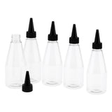 Maxbell Maxbell 5Pcs 200ml Refillable Empty Essential Oil Lotion Bottle Glue Vials Black Lid
