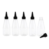 Maxbell Maxbell 5Pcs 200ml Refillable Empty Essential Oil Lotion Bottle Glue Vials Black Lid