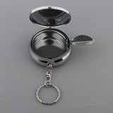 Maxbell Maxbell Portable Travel Size Pocket Purse Ashtray Keychain with Cigarette Holder S