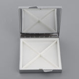Maxbell Maxbell Square 4 Grids Candy Pills Box Portable Tin Pots Cosmetic Jar Case Container