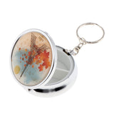 Maxbell Maxbell 3 Slots Round Pill Organizer Keychain Box Daily Medicine Tablet Case Planner