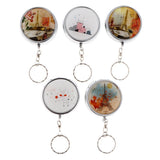 Maxbell Maxbell 3 Slots Round Pill Organizer Keychain Box Daily Medicine Tablet Case Planner