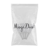 Maxbell Maxbell 4x 10ml Empty Soft Tubes Eye Gel Cream Container Vial Squeeze Bottles Silver