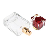 Maxbell Maxbell Empty Glass Perfume Fragrance Bottle Aftershave Spray Containers 50ml Red Cap
