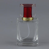 Maxbell Maxbell Empty Glass Perfume Fragrance Bottle Aftershave Spray Containers 50ml Red Cap