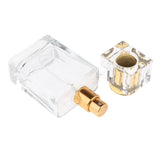 Maxbell Maxbell Empty Glass Perfume Fragrance Bottle Aftershave Spray Containers 50ml Golden Cap