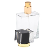 Maxbell Maxbell Empty Glass Perfume Fragrance Bottle Aftershave Spray Containers 50ml Black Cap
