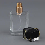 Maxbell Maxbell Empty Glass Perfume Fragrance Bottle Aftershave Spray Containers 50ml Black Cap