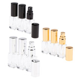 Maxbell Maxbell 3x 3ml Empty Glass Spray Bottle Pump Fine Mist Perfume Atomiser Black Caps