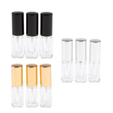 Maxbell Maxbell 3x 3ml Empty Glass Spray Bottle Pump Fine Mist Perfume Atomiser Black Caps