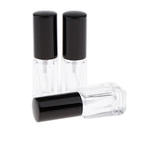Maxbell Maxbell 3x 3ml Empty Glass Spray Bottle Pump Fine Mist Perfume Atomiser Black Caps