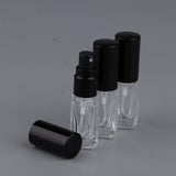 Maxbell Maxbell 3x 3ml Empty Glass Spray Bottle Pump Fine Mist Perfume Atomiser Black Caps