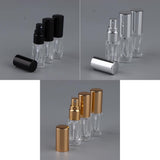 Maxbell Maxbell 3x 3ml Empty Glass Spray Bottle Pump Fine Mist Perfume Atomiser Black Caps