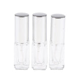 Maxbell Maxbell 3x 3ml Empty Glass Spray Bottle Pump Fine Mist Perfume Atomiser Silver Caps