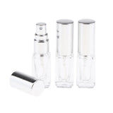 Maxbell Maxbell 3x 3ml Empty Glass Spray Bottle Pump Fine Mist Perfume Atomiser Silver Caps