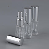 Maxbell Maxbell 3x 3ml Empty Glass Spray Bottle Pump Fine Mist Perfume Atomiser Silver Caps
