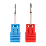 Maxbell Maxbell 2Pcs Nail Drill Bits Diamond Cuticle Clean Electric Files Buffing Tool 01