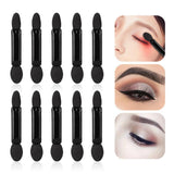 Maxbell Maxbell 10pcs Disposable Dual Sided Eyeshadow Brush Sponge Tipped Makeup Applicators