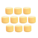 Maxbell Maxbell Refillable Plastic Empty Face Cream Cosmetic Container with Lid Yellow-20g