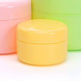 Maxbell Maxbell Refillable Plastic Empty Face Cream Cosmetic Container with Lid Yellow-50g