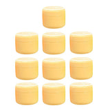 Maxbell Maxbell Refillable Plastic Empty Face Cream Cosmetic Container with Lid Yellow-50g