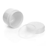 Maxbell Maxbell Refillable Plastic Empty Face Cream Cosmetic Container with Lid White-100g