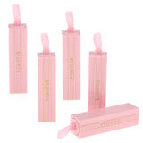 Maxbell 5x Plastic Empty Lipstick Tubes Lip Balm Container DIY Lipstick Holders Pink