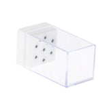 Maxbell Maxbell 7 Holes Nail Drill Bits Holder Stand Organizer Case Manicure Box White