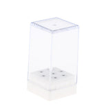 Maxbell Maxbell 7 Holes Nail Drill Bits Holder Stand Organizer Case Manicure Box White