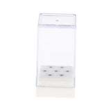 Maxbell Maxbell 7 Holes Nail Drill Bits Holder Stand Organizer Case Manicure Box White