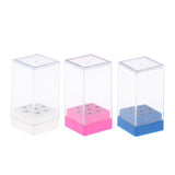 Maxbell Maxbell 7 Holes Nail Drill Bits Holder Stand Organizer Case Manicure Box White