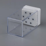 Maxbell Maxbell 7 Holes Nail Drill Bits Holder Stand Organizer Case Manicure Box White