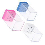 Maxbell Maxbell 7 Holes Nail Drill Bits Holder Stand Organizer Case Manicure Box White