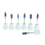Maxbell Maxbell 7pcs Nail Files Drill Bit Acrylic UV Gels Removing Manicure Grinding Head Rainbow