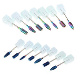 Maxbell Maxbell 7pcs Nail Files Drill Bit Acrylic UV Gels Removing Manicure Grinding Head Rainbow