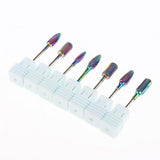 Maxbell Maxbell 7pcs Nail Files Drill Bit Acrylic UV Gels Removing Manicure Grinding Head Rainbow