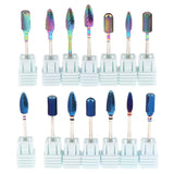 Maxbell Maxbell 7pcs Nail Files Drill Bit Acrylic UV Gels Removing Manicure Grinding Head Rainbow