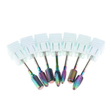 Maxbell Maxbell 7pcs Nail Files Drill Bit Acrylic UV Gels Removing Manicure Grinding Head Rainbow