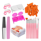 Maxbell Maxbell Lots of Beauty Manicure Nail Brush,Art Pen,Files,Cup,Nail Art Tools Orange