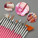 Maxbell Maxbell Lots of Beauty Manicure Nail Brush,Art Pen,Files,Cup,Nail Art Tools Orange